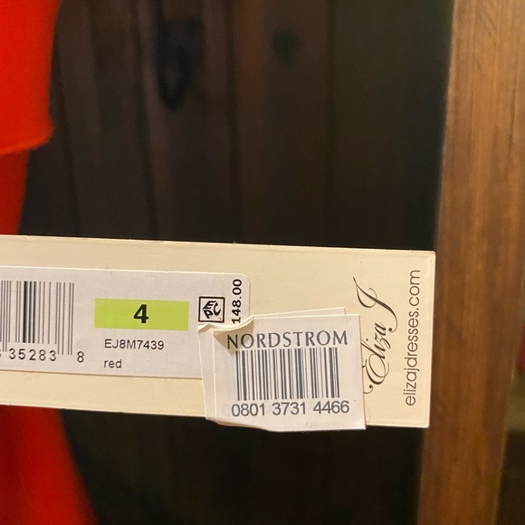 NWT - Eliza J Red One Shoulder Dress Size 4 - Picture 9 of 9